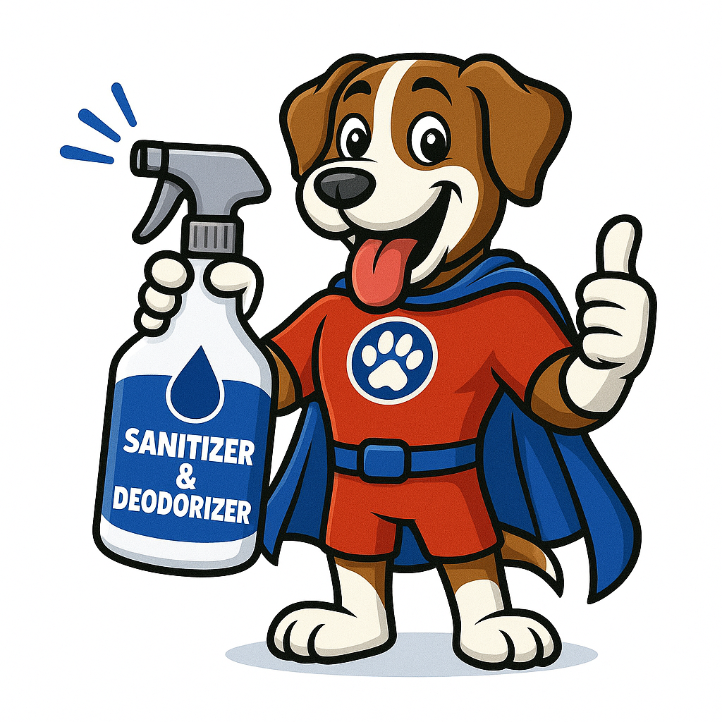 Freedom Scoopers sanitizer and deodorizer service illustration